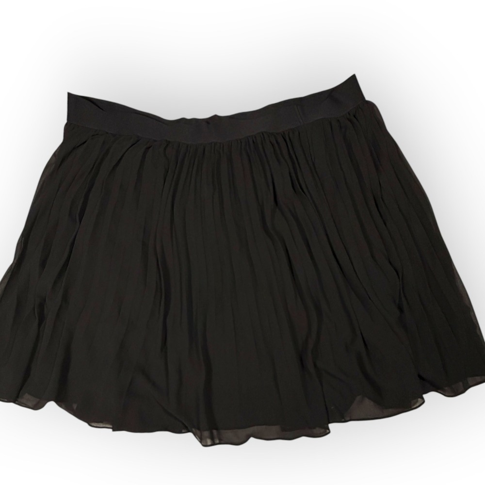 Torrid Black Pleated Chiffon Mini Skirt Fairygoth Whimsigoth Elastic Plus Size 4